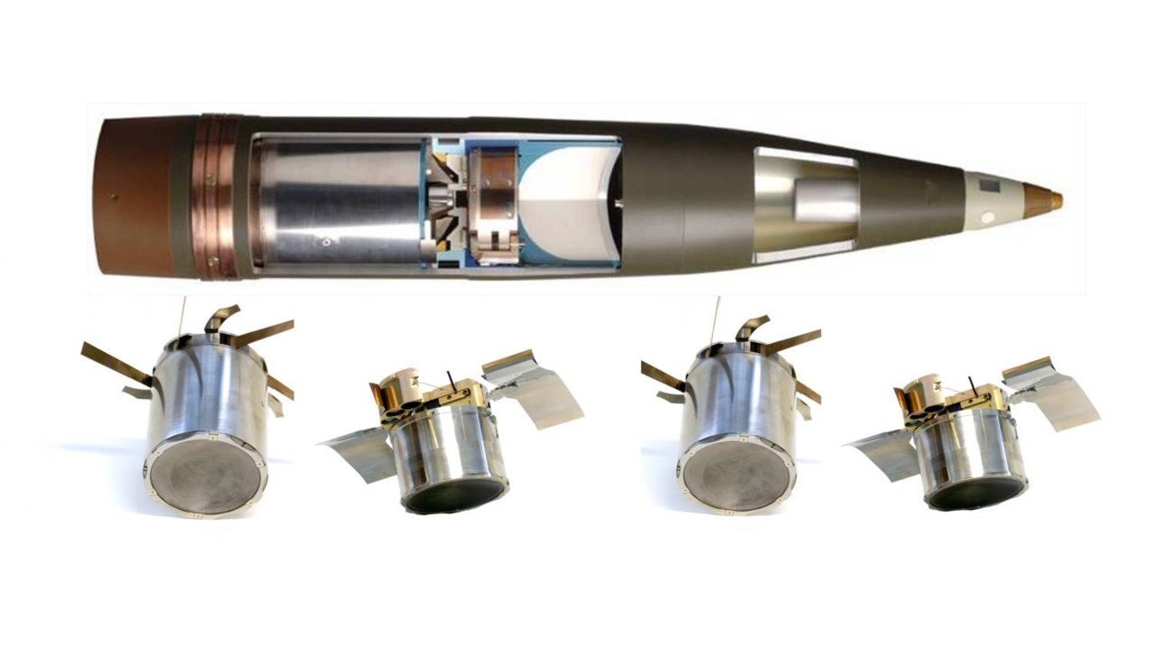 Bofors 155mm BONUS munition, 155 mm artillery-launched, fire-and-forget anti-armor munition, Munitions