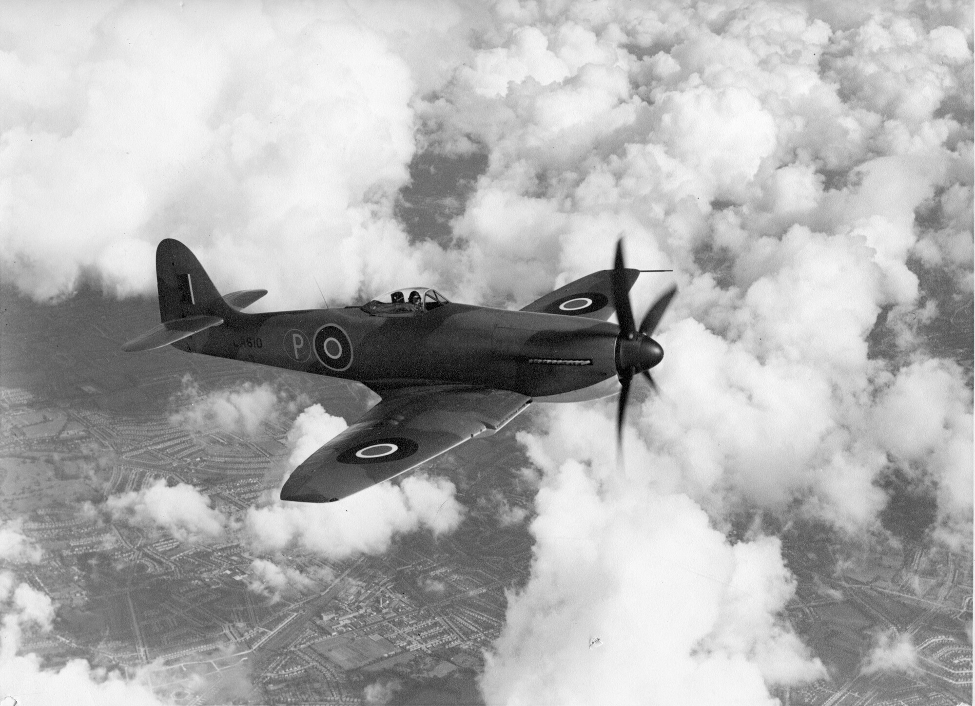 When fitted with a Sabre VII engine, LA610 was the fastest of all Hawker's piston engine fighters.