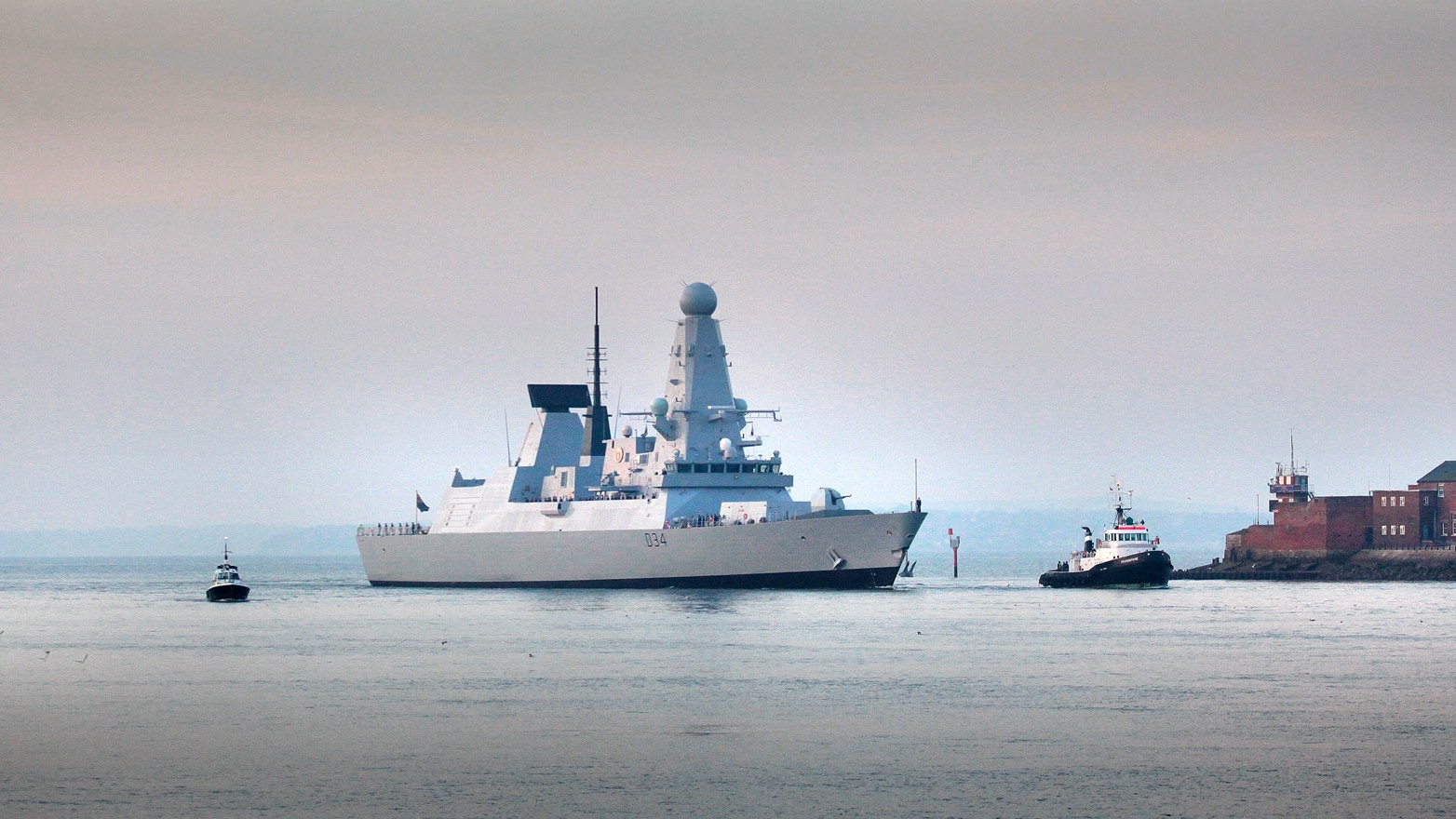 HMS Diamond first entry into Portsmouth