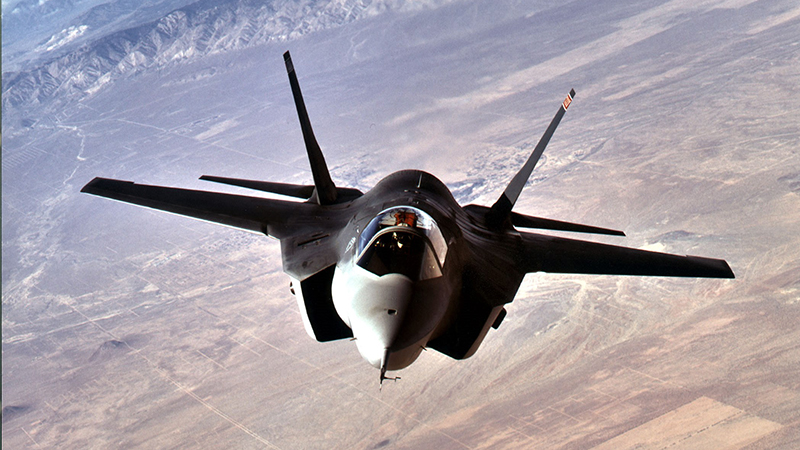 F-35 aircraft equipped with the Electronic Warfare suite