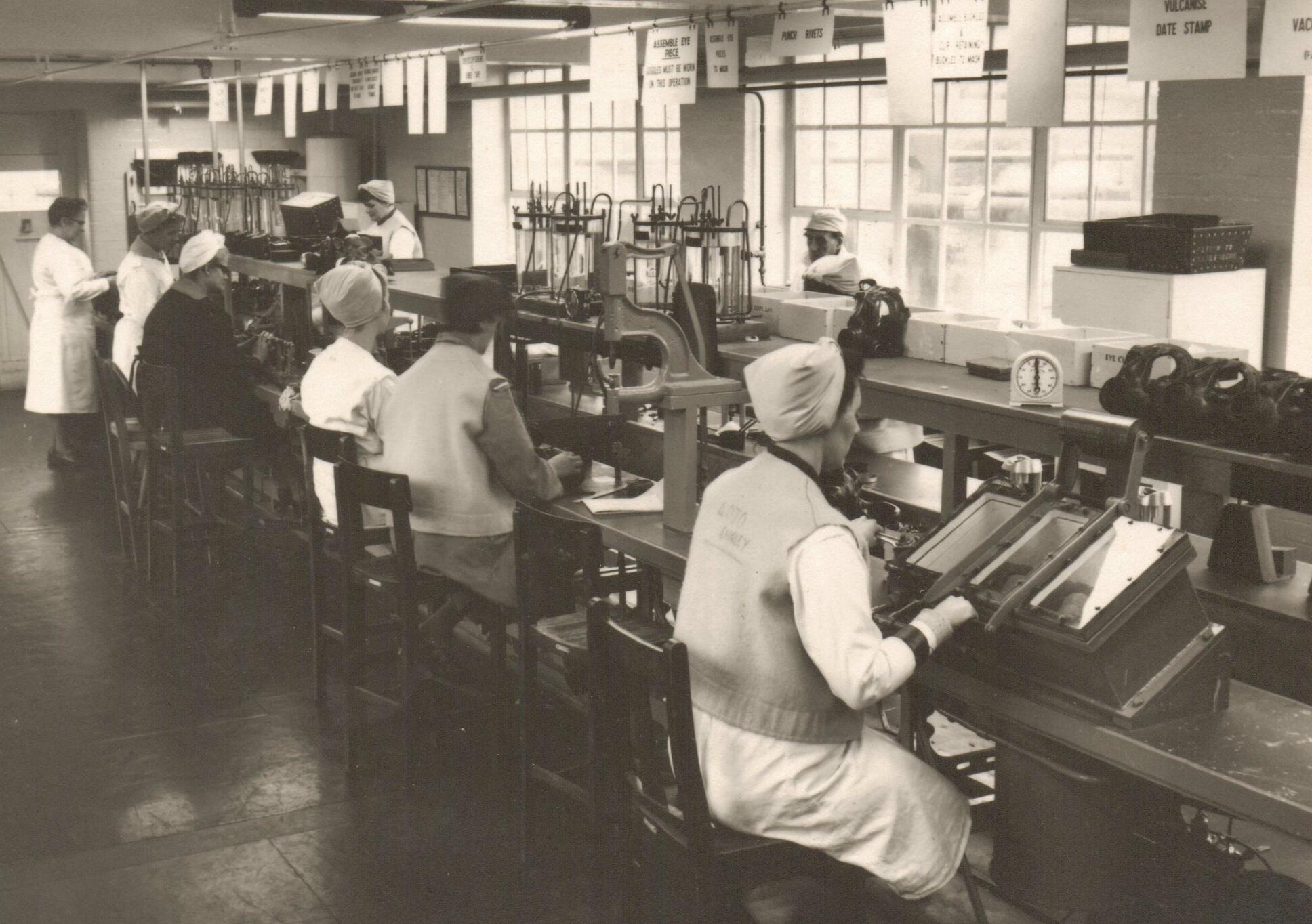 Respirator assembly, Glascoed, 1940s. Credit BAE Systems.