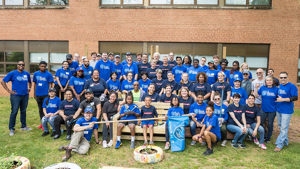 Washington, D.C. metro employees worked together to beautify and restore Mount Vernon High School’s garden.