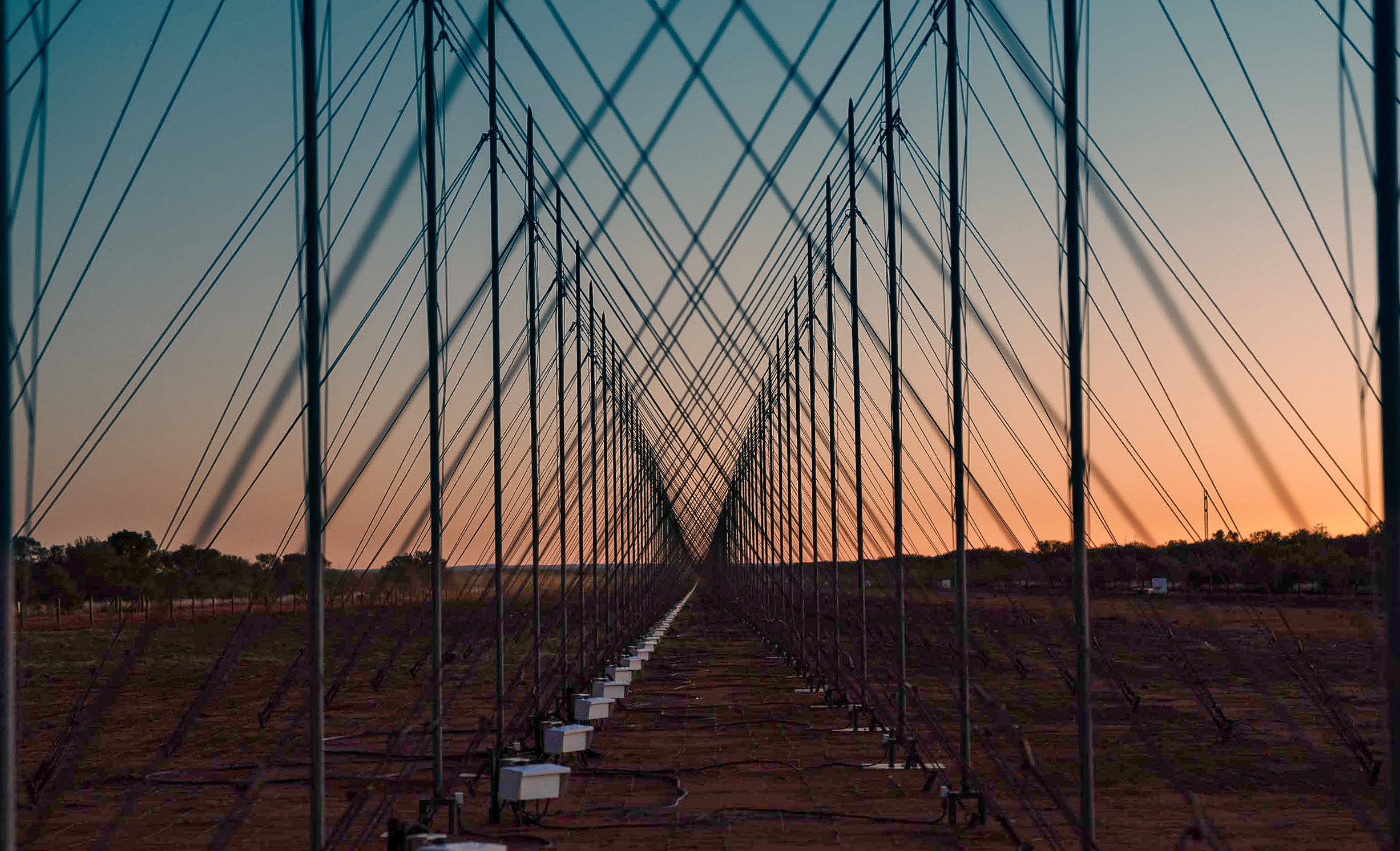 JORN site infrastructure at sunset