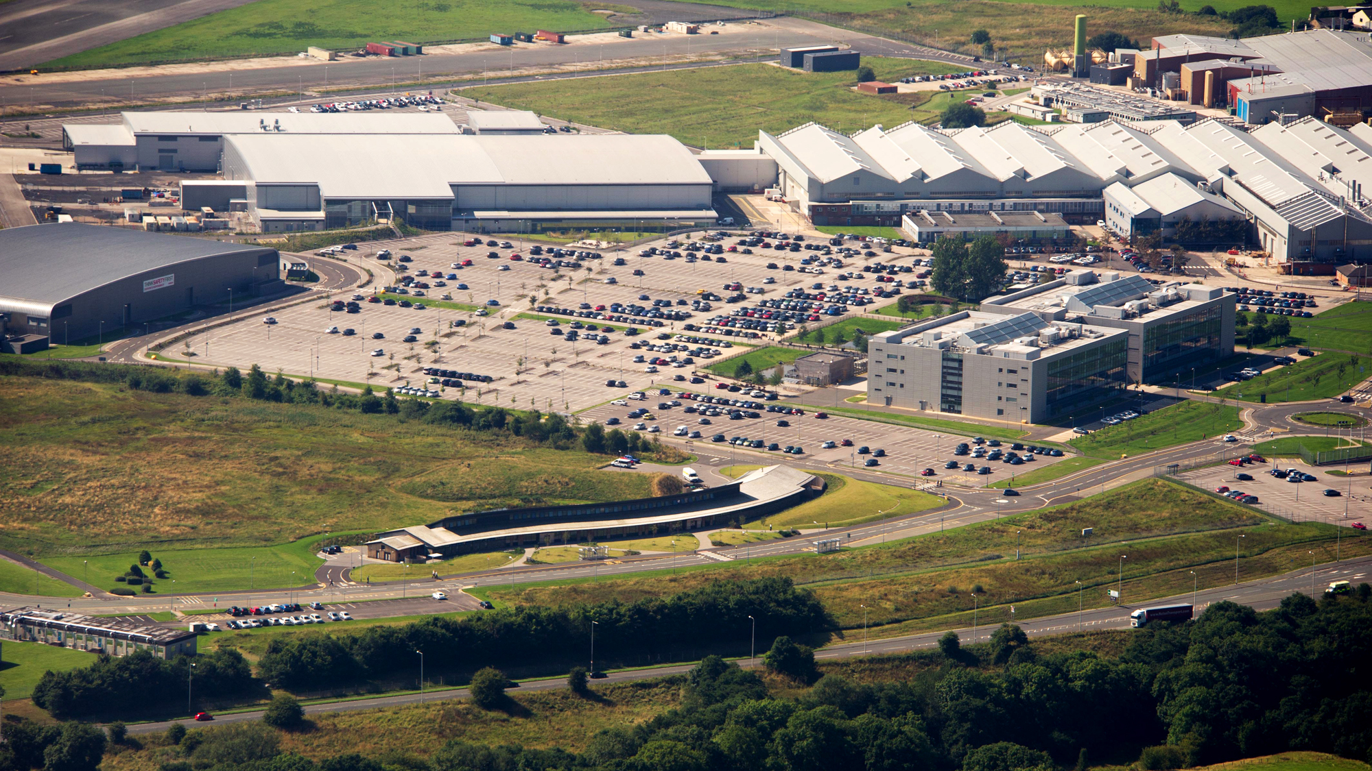 Aerial view of Samlesbury site – transformed by investment in the F35