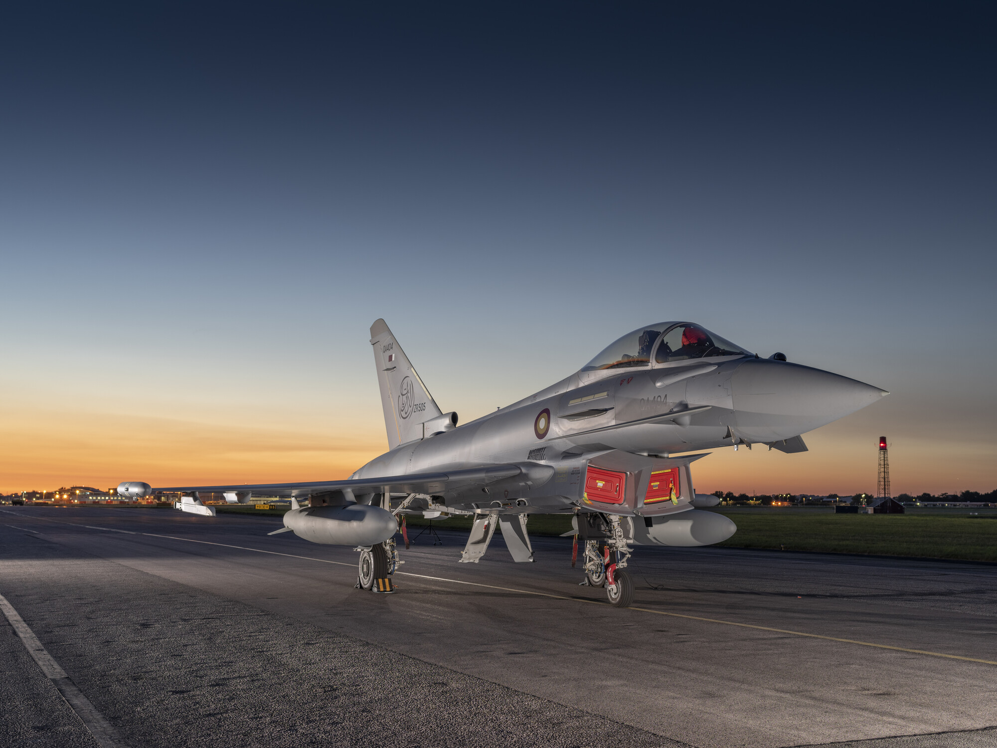 Qatari Typhoon at night