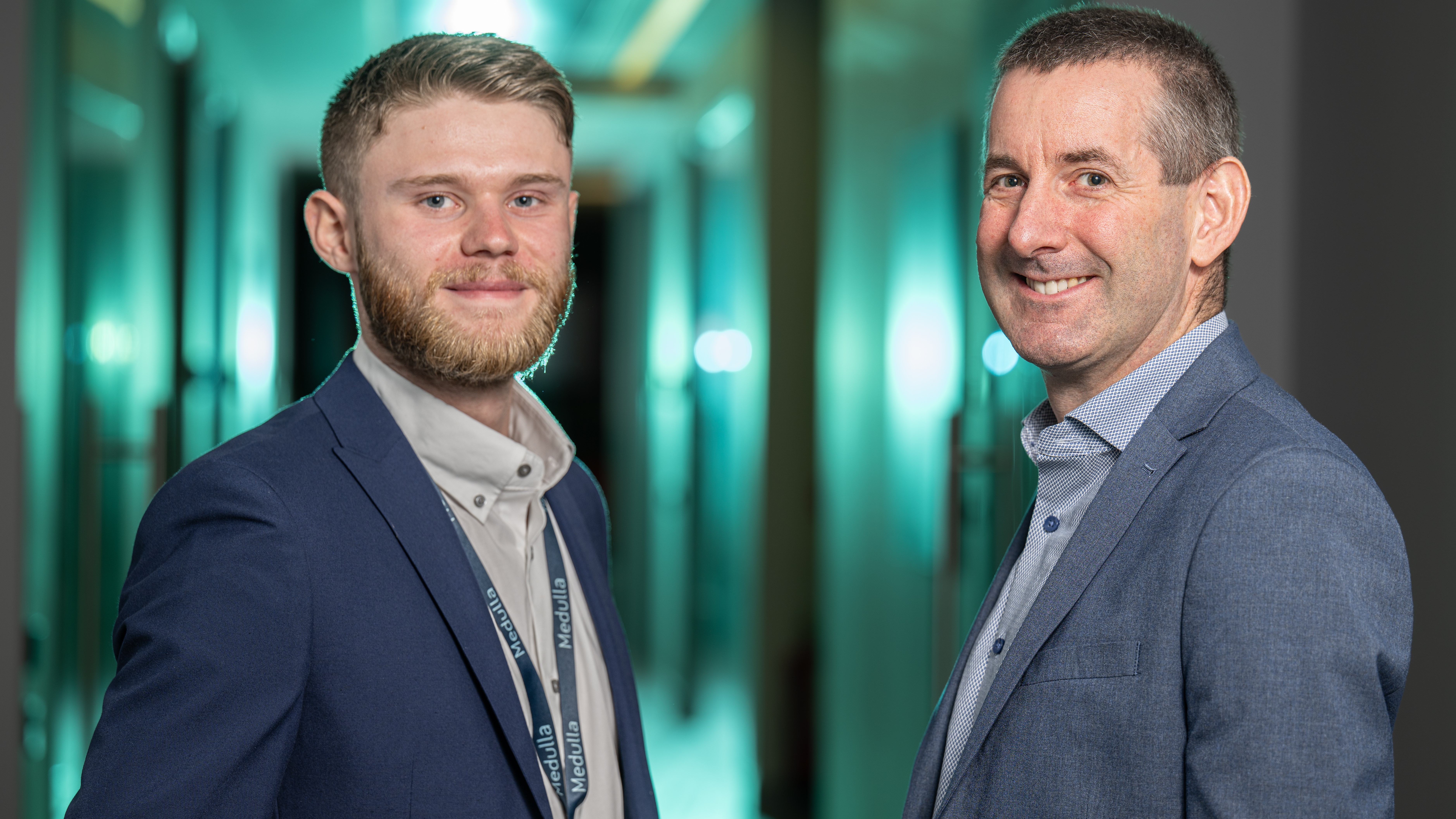 Mike Frank and Tom Dickie inside simulation facility