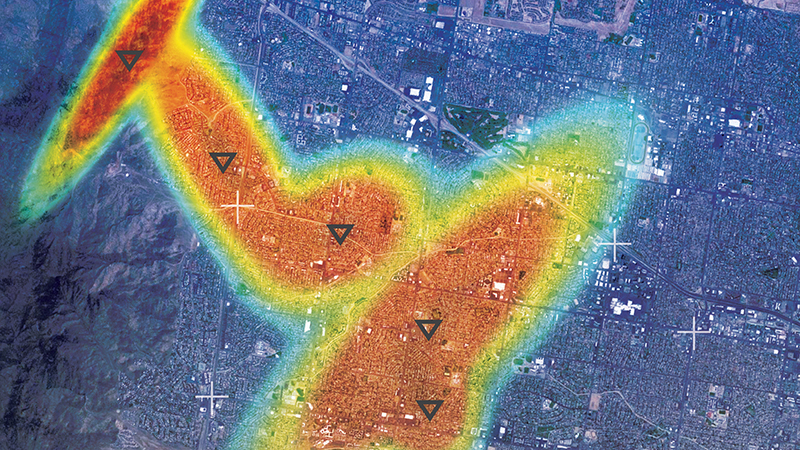 Radar image based on multi-IN sources of the sort made possible by the EO/IR sensors and processing research by the FAST Labs team at BAE Systems. 