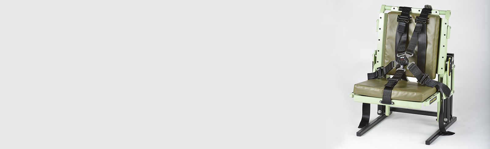 Ground vehicle seating on a white background