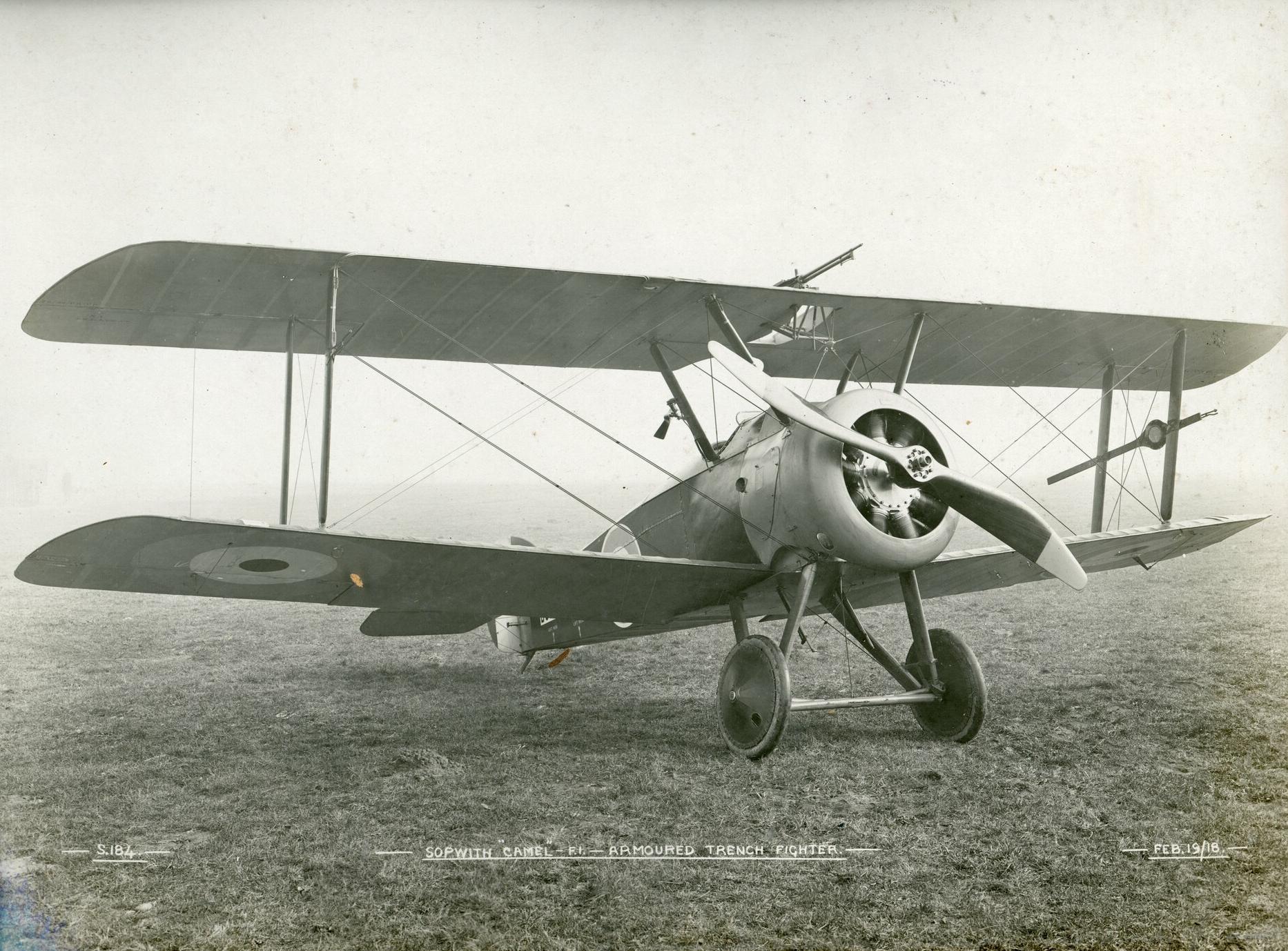 Camel F1 front-side view, 19th February 1918.