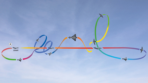 Flt Lt Jamie Norris's Typhoon display diagram 2013