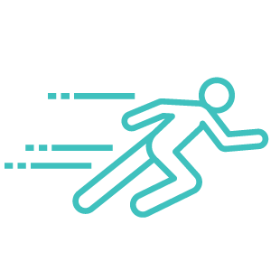 Up and running for data icon