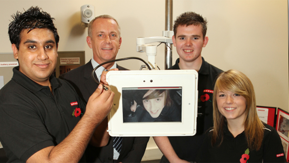 The Rochester team with their Training Manager Gary Dawson and the INVISO gadget