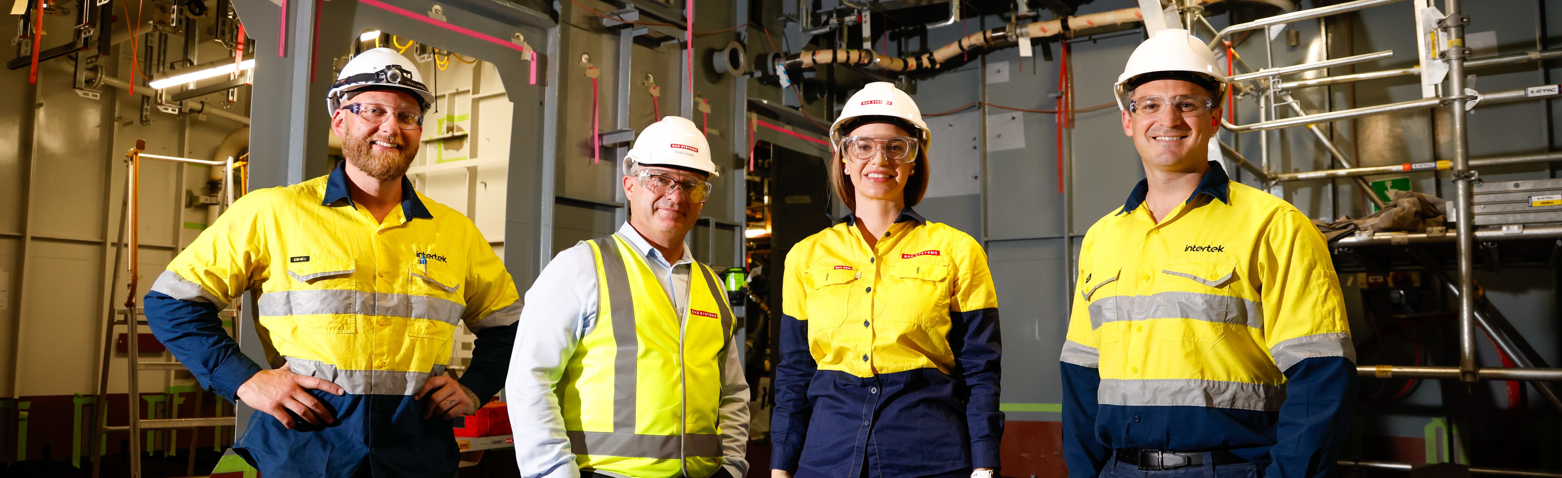 Kial (Intertek), Andy Coxall (BAE Systems Australia), Samantha (BAE Systems Australia), Jayms (Intertek)