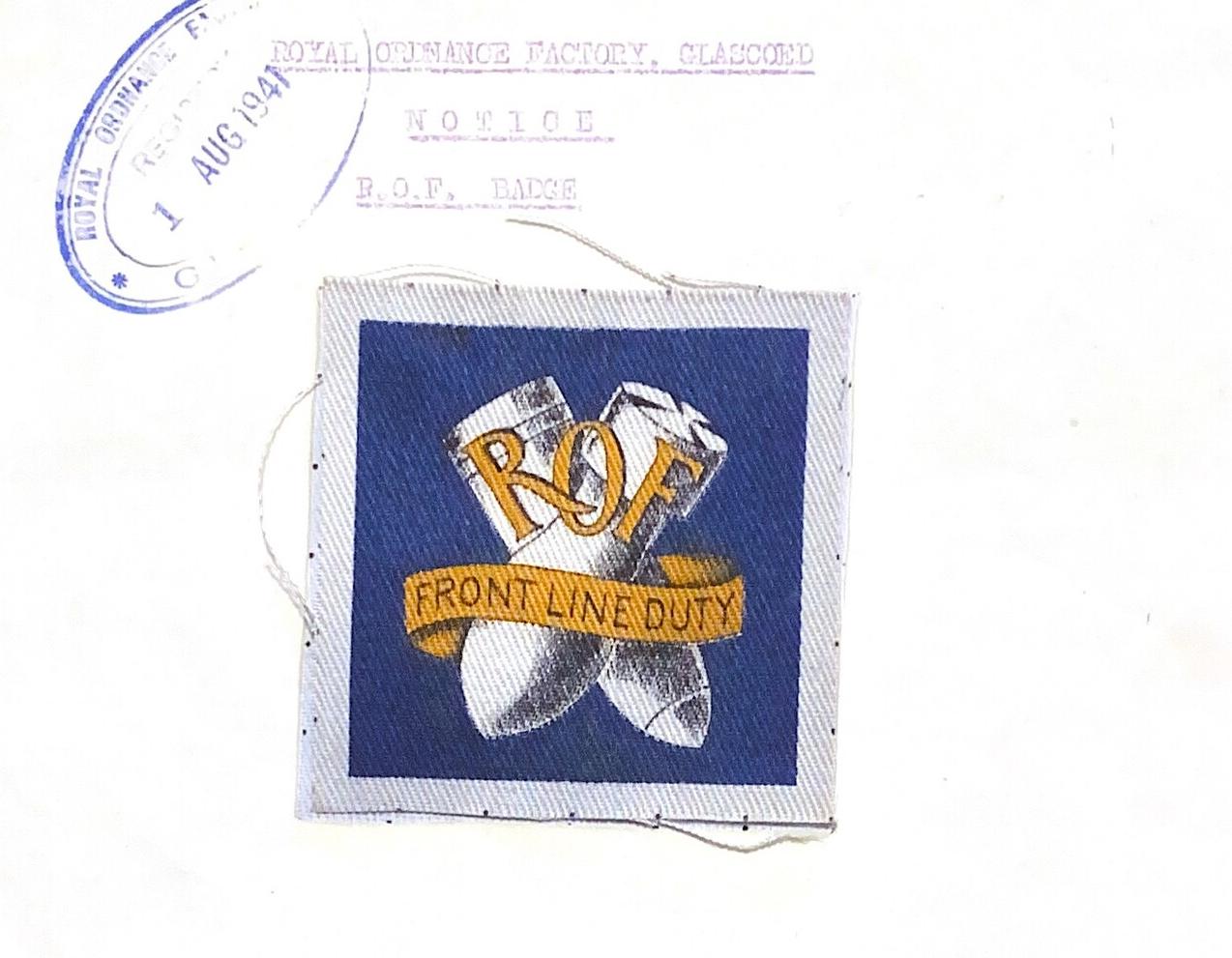 ROF Badge patch, 1941