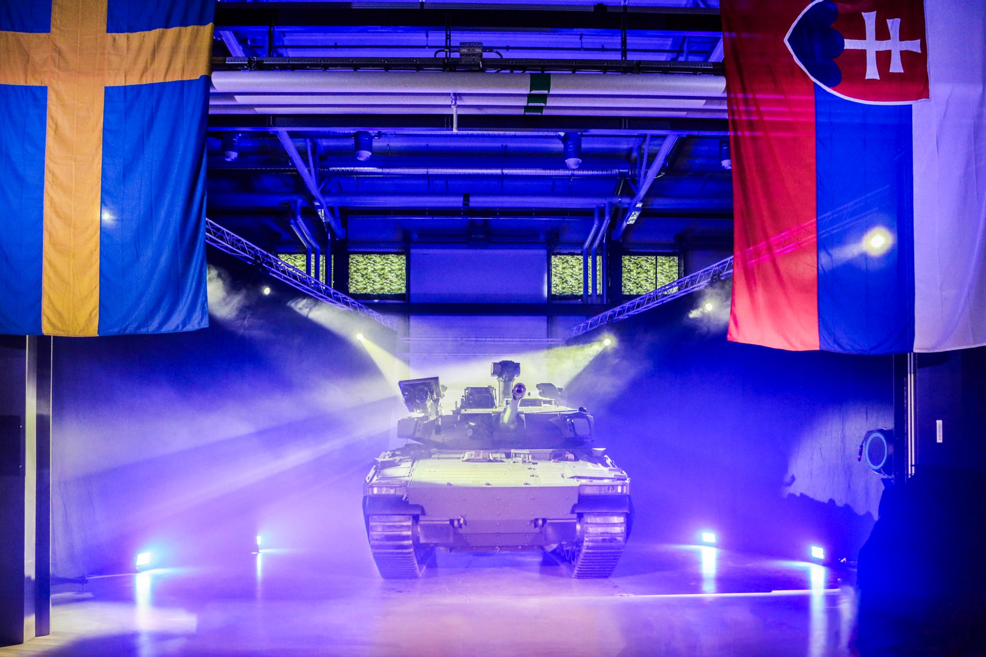 The Slovak CV9035 MkIV during a ceremonial rollout