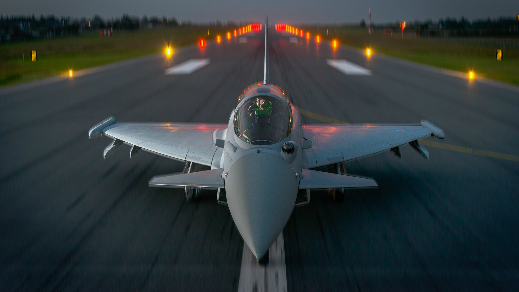 Image shows Typhoon on runway