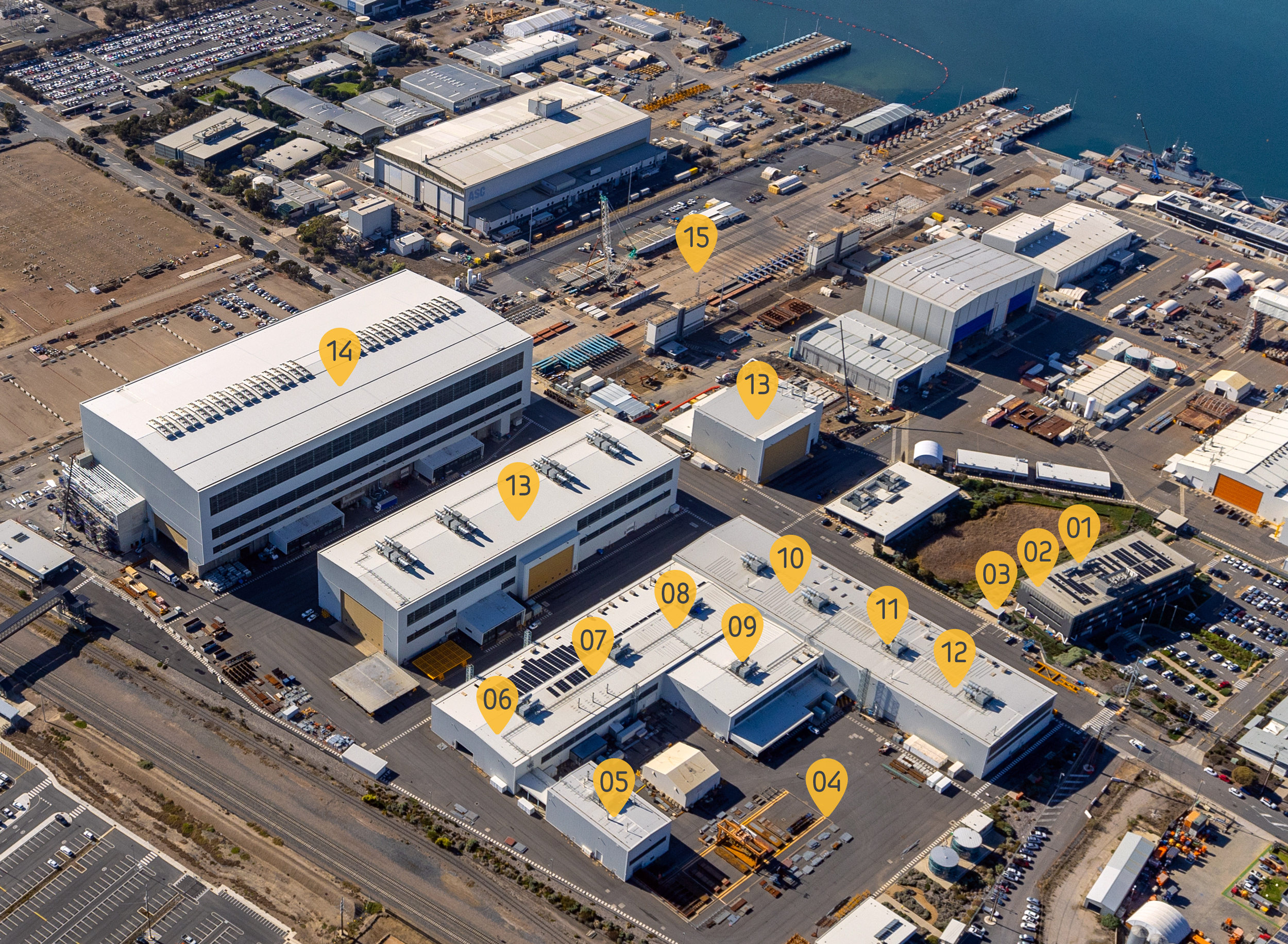Osborne Naval Shipyard with tour icons