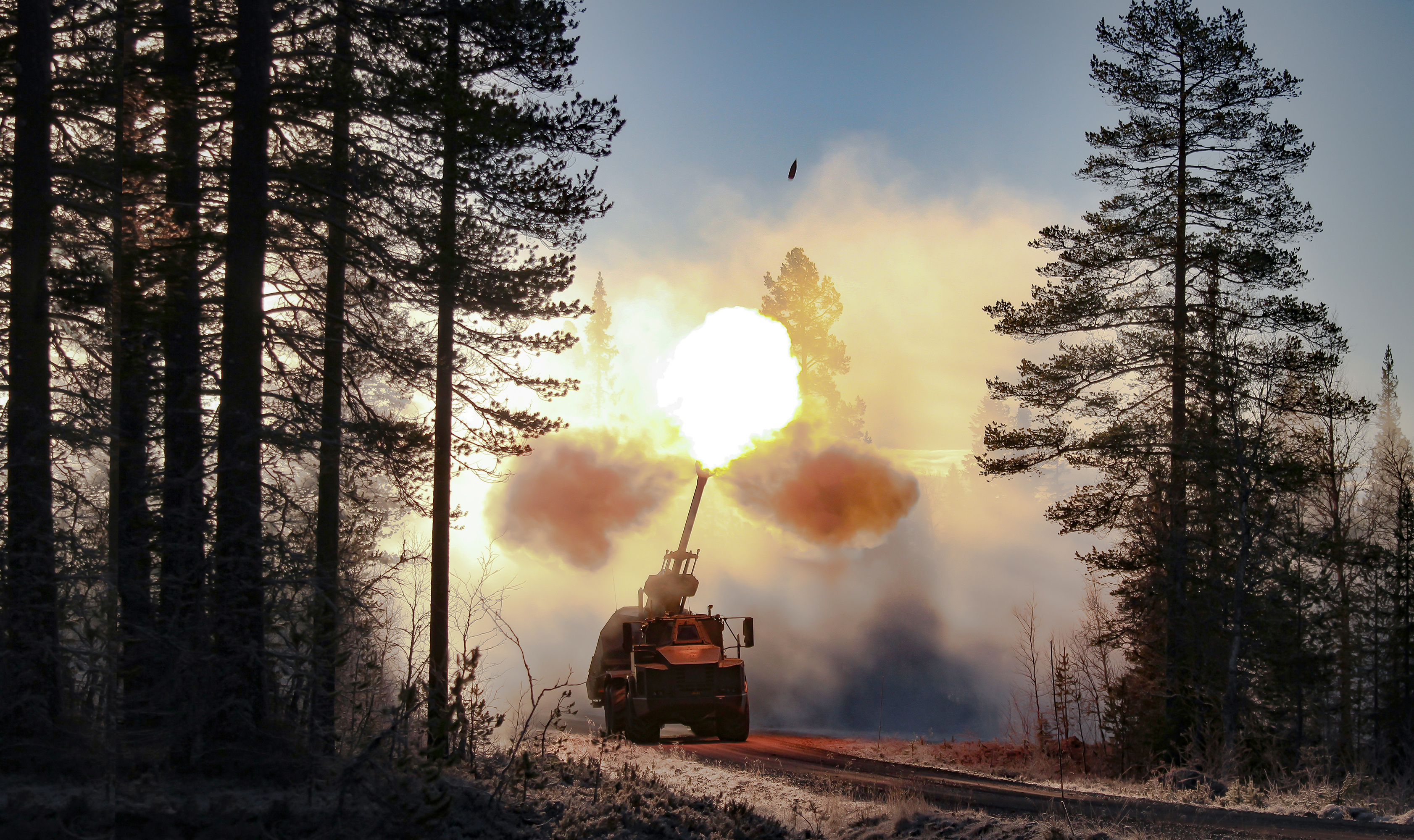 An ARCHER firing in the woods