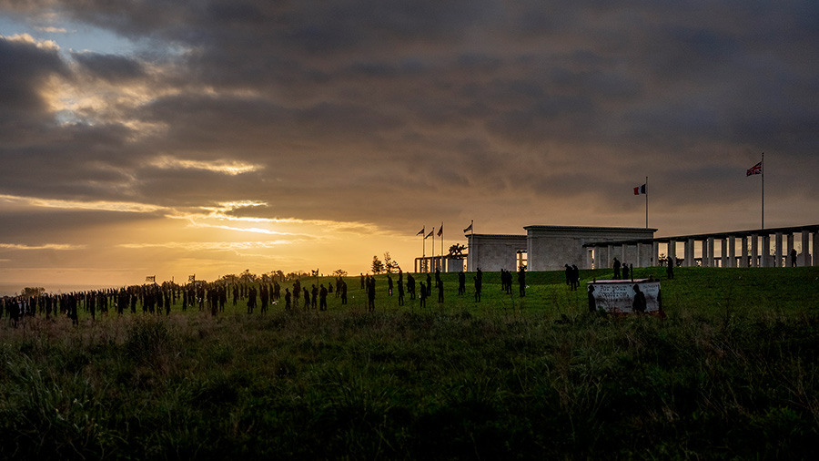 Standing with Giants - 1,475 silhouettes representing the servicemen – under British Command – who lost their lives during the D-Day operations.