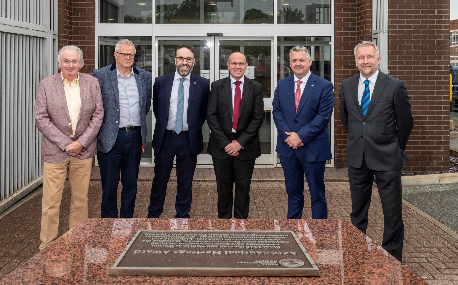 Heritage Award unveiling at Warton Aerodrome reception