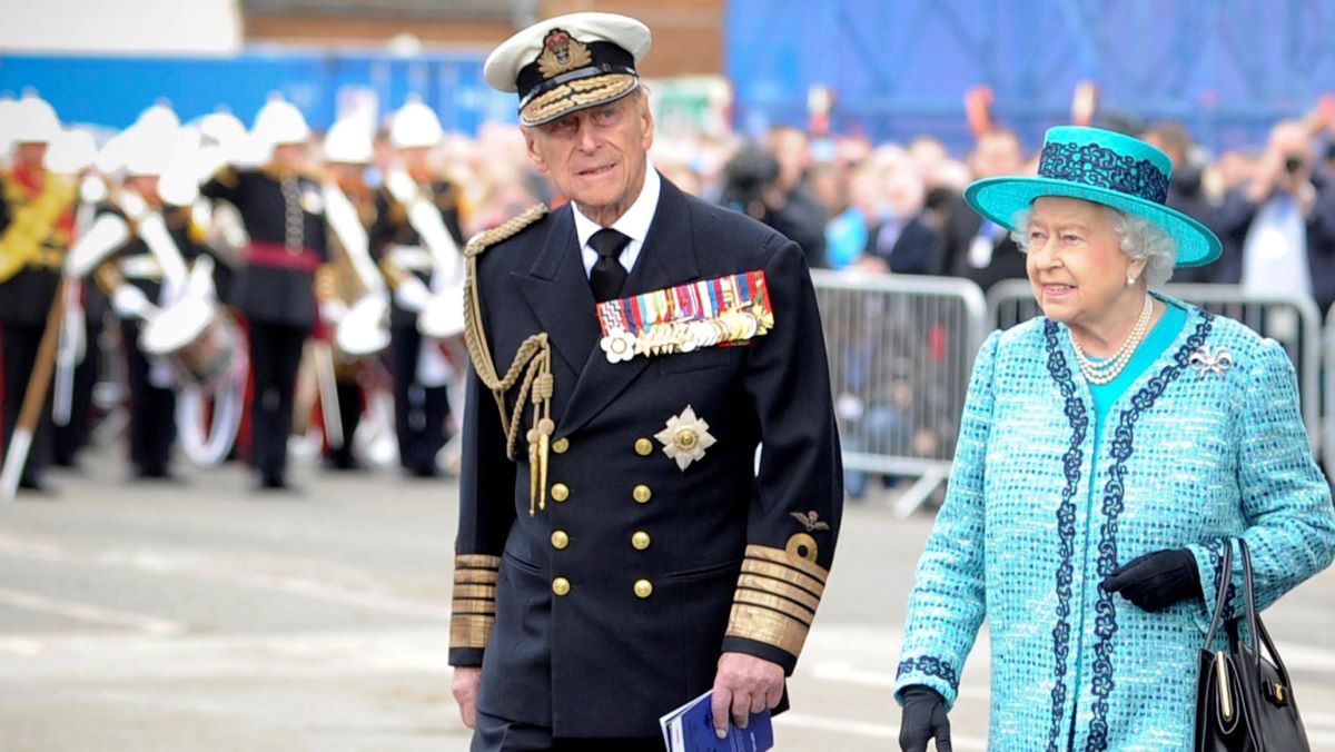 HRH the Duke of Edinburgh photographed with HM the Queen, July 2014.