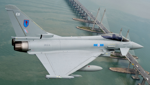 Typhoon over Malaysia bridge courtesy Geoffrey Lee and BAE Systems