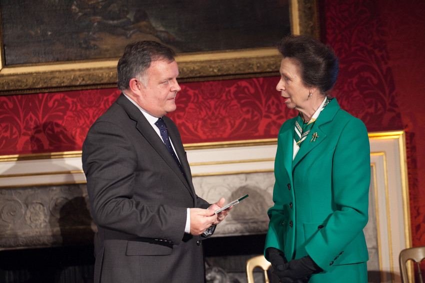Image of Steve Fogg accepting the award from HRH The Princess Royal