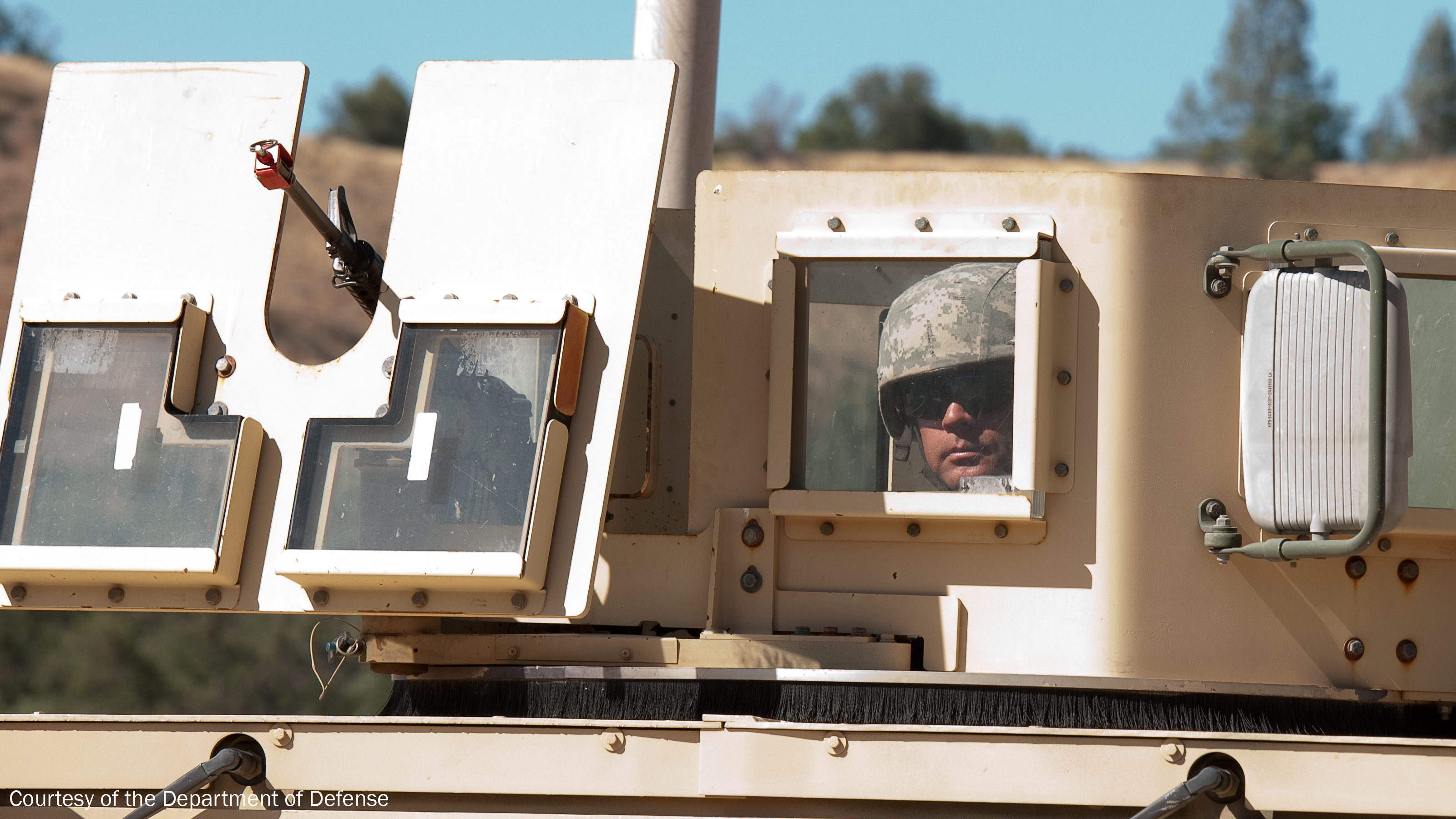 Gunner Protective Kits (GPK) improve the protection of the gunner with taller armoring and transparent shields, offering enhanced visibility of the surrounding area.
