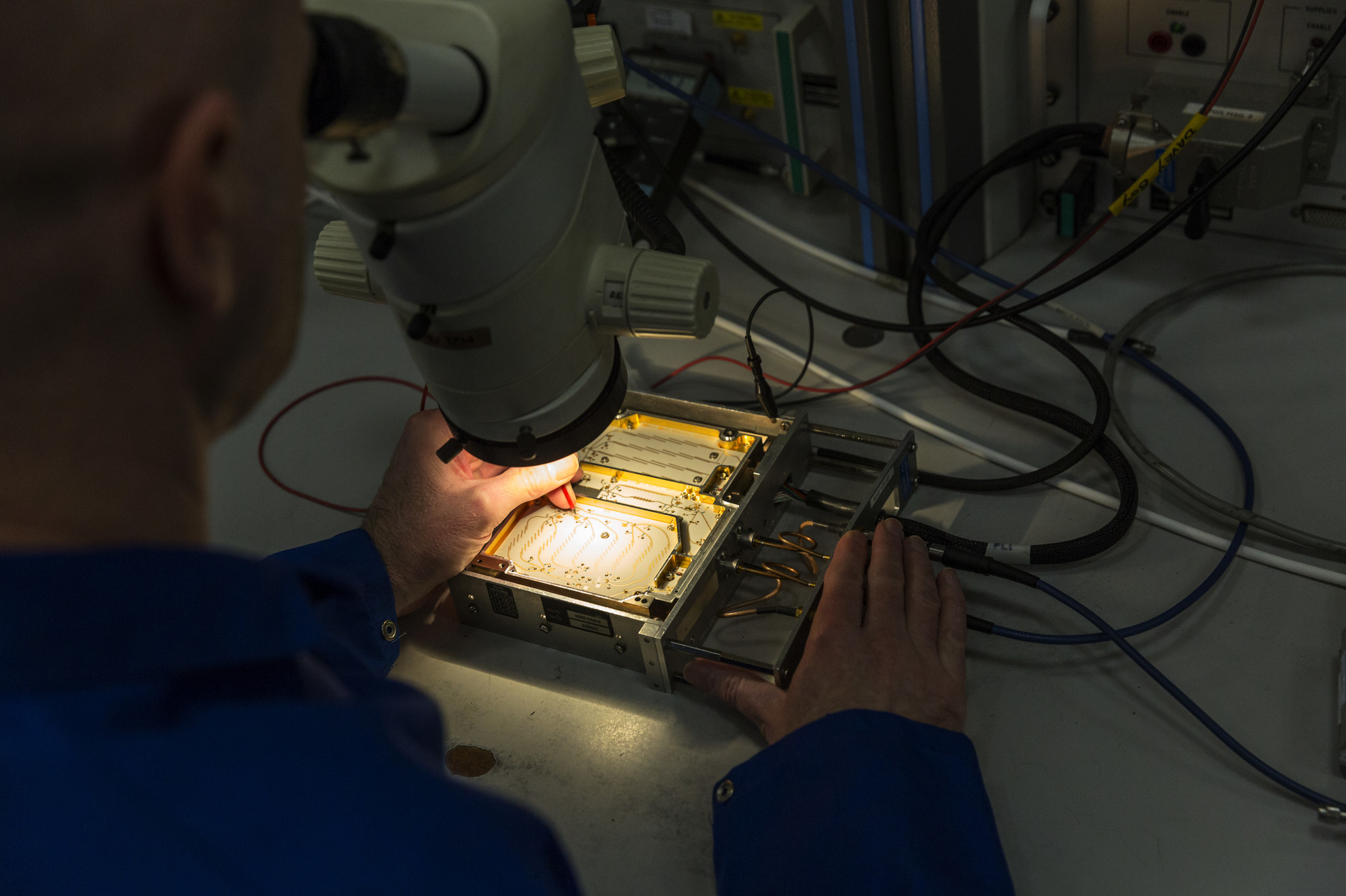 Image of soldering at Broad Oak site