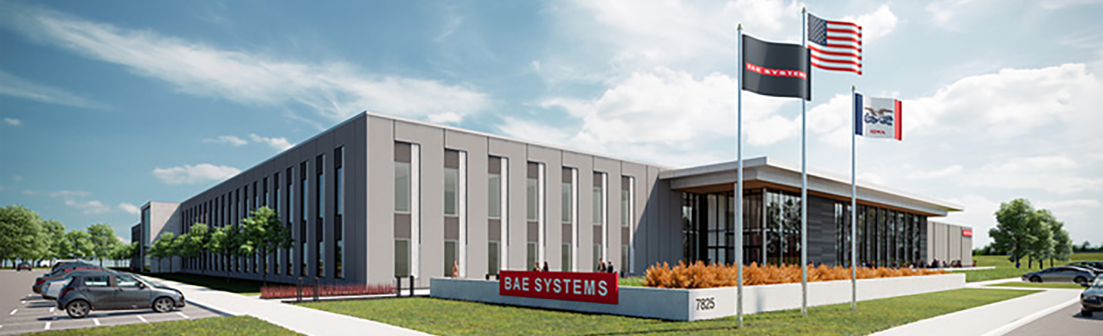 Modern aerospace and defense facility in Cedar Rapids Banner