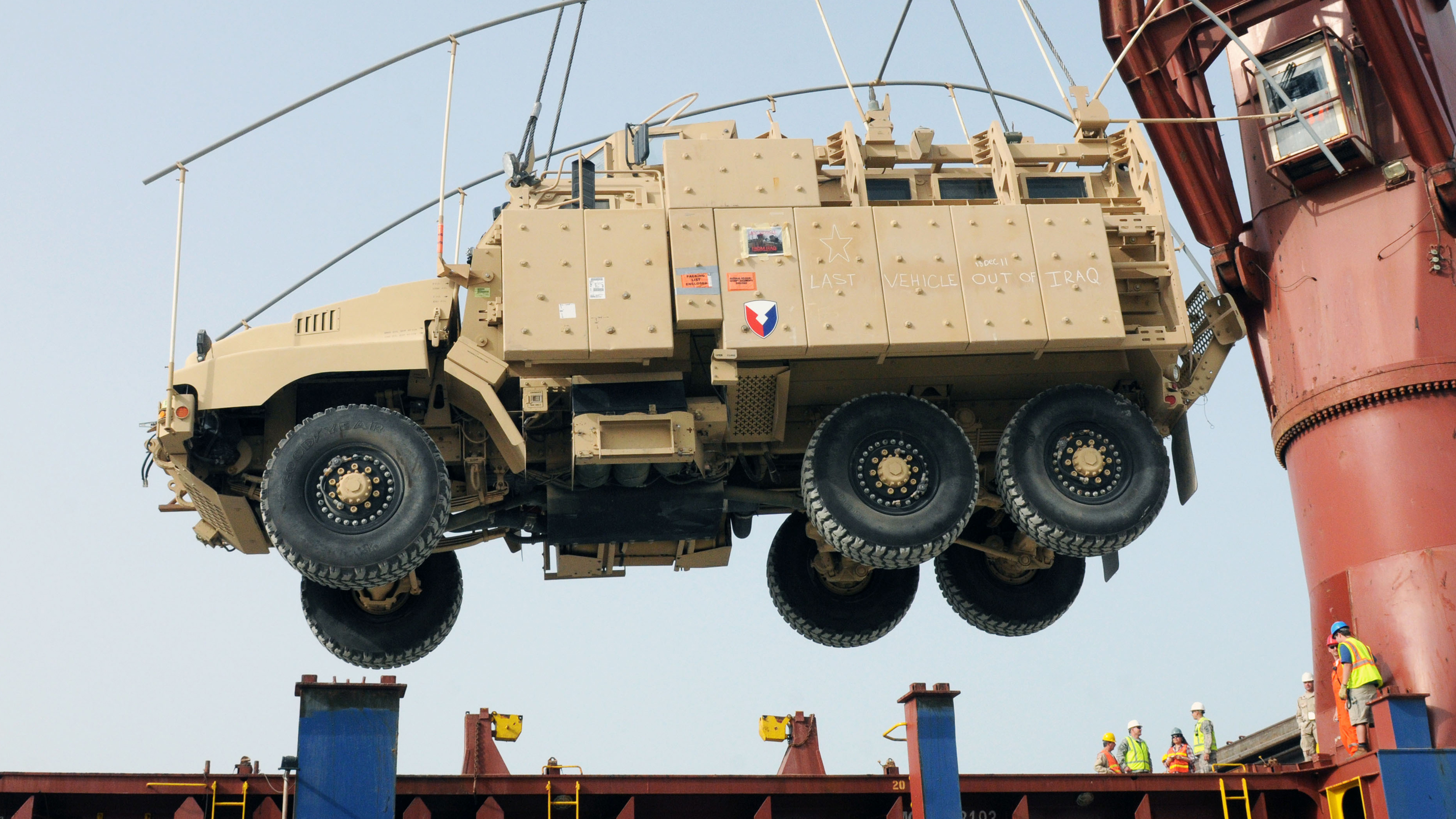Last MRAP out of Iraq - Photo by Cpl. Jordan Johnson