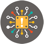 Connected vehicles data vulnerability icon