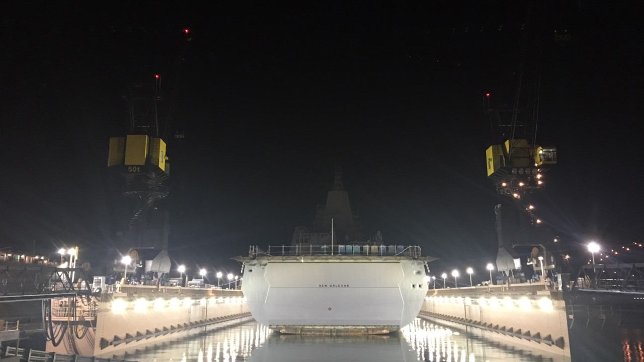 USS New Orleans and the Pride of California