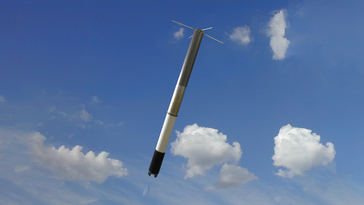 Image of the Nulka Missile in the air 