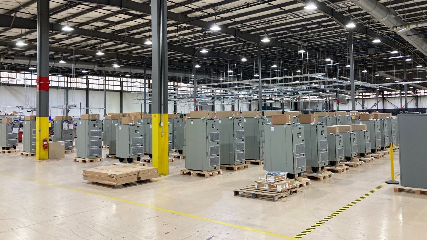 A warehouse full of neatly organized large items