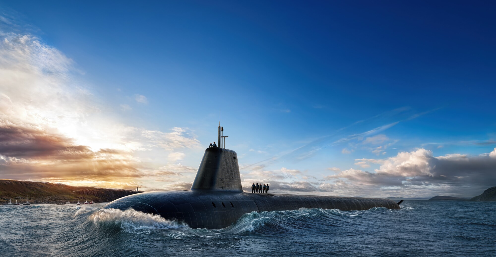 Dreadnought submarine at sea