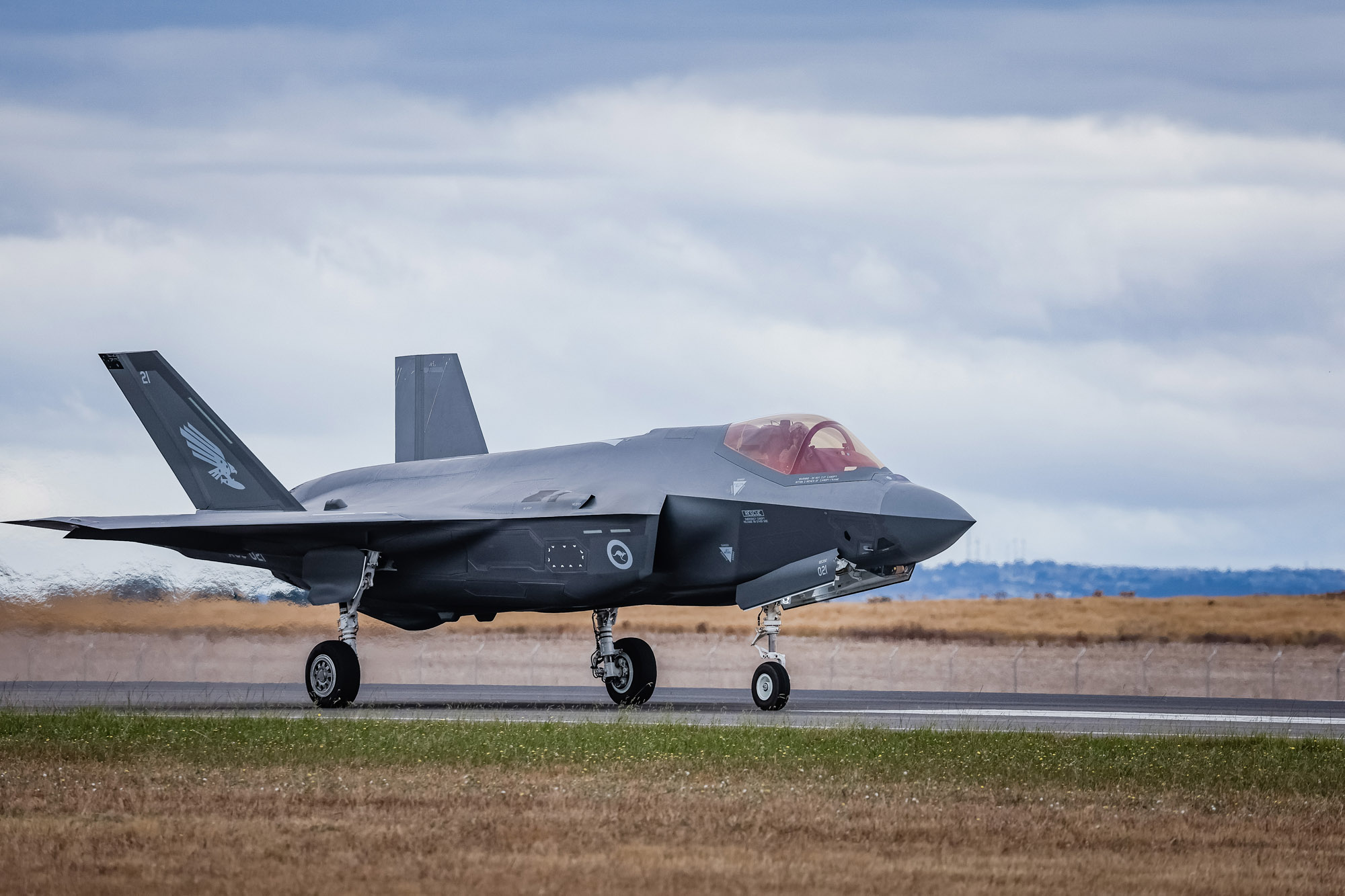F-35 on the runway at Avalon Airport