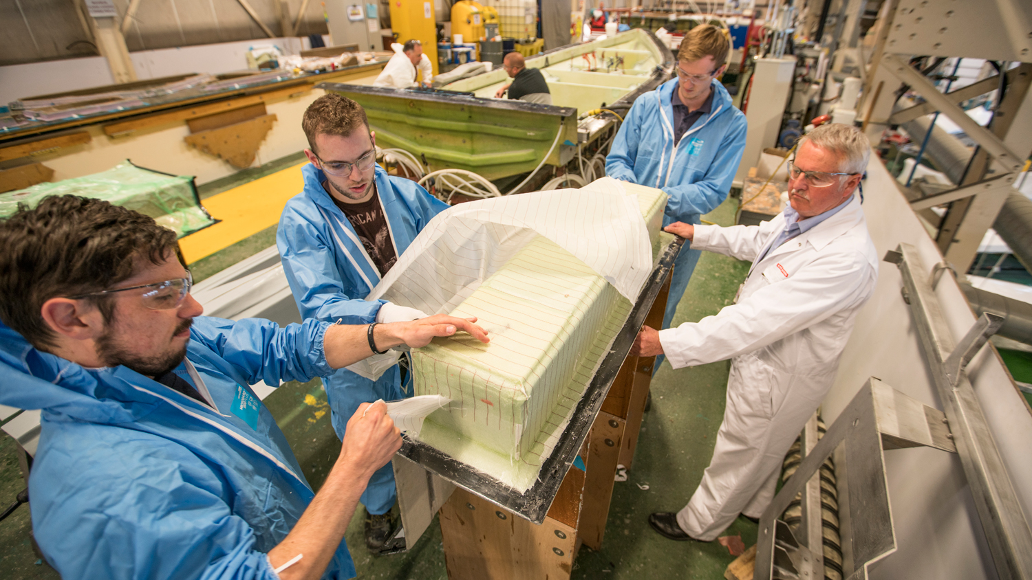 Laminating is core to the manufacture of the high-speed Rigid Inflatable Boats