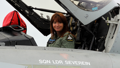 FORMULA One presenter Suzi Perry went supersonic to blast her way into the launch RIAT 2013