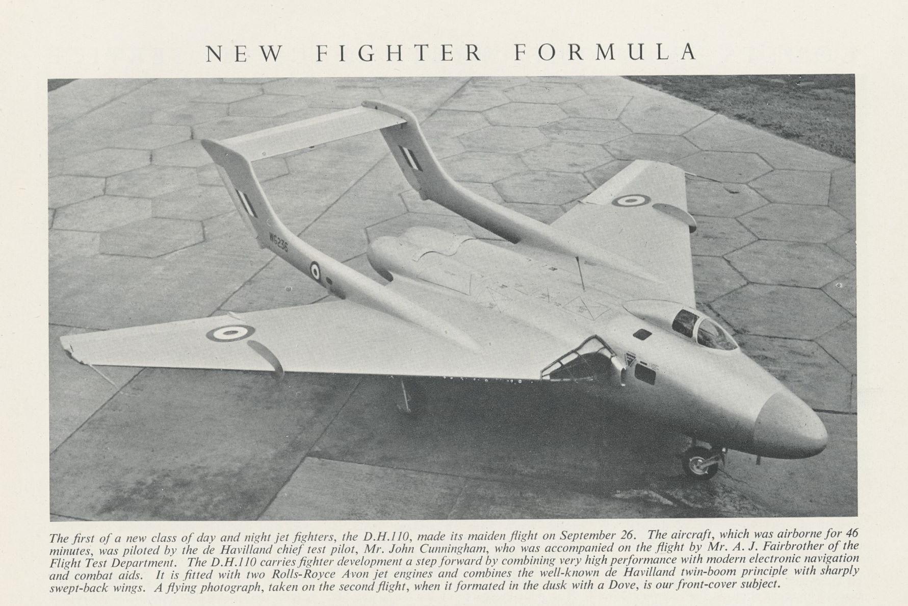 Article on the de Havillland DH.110 Sea Vixen, published in the October 1951 edition of the De Havilland Gazette.