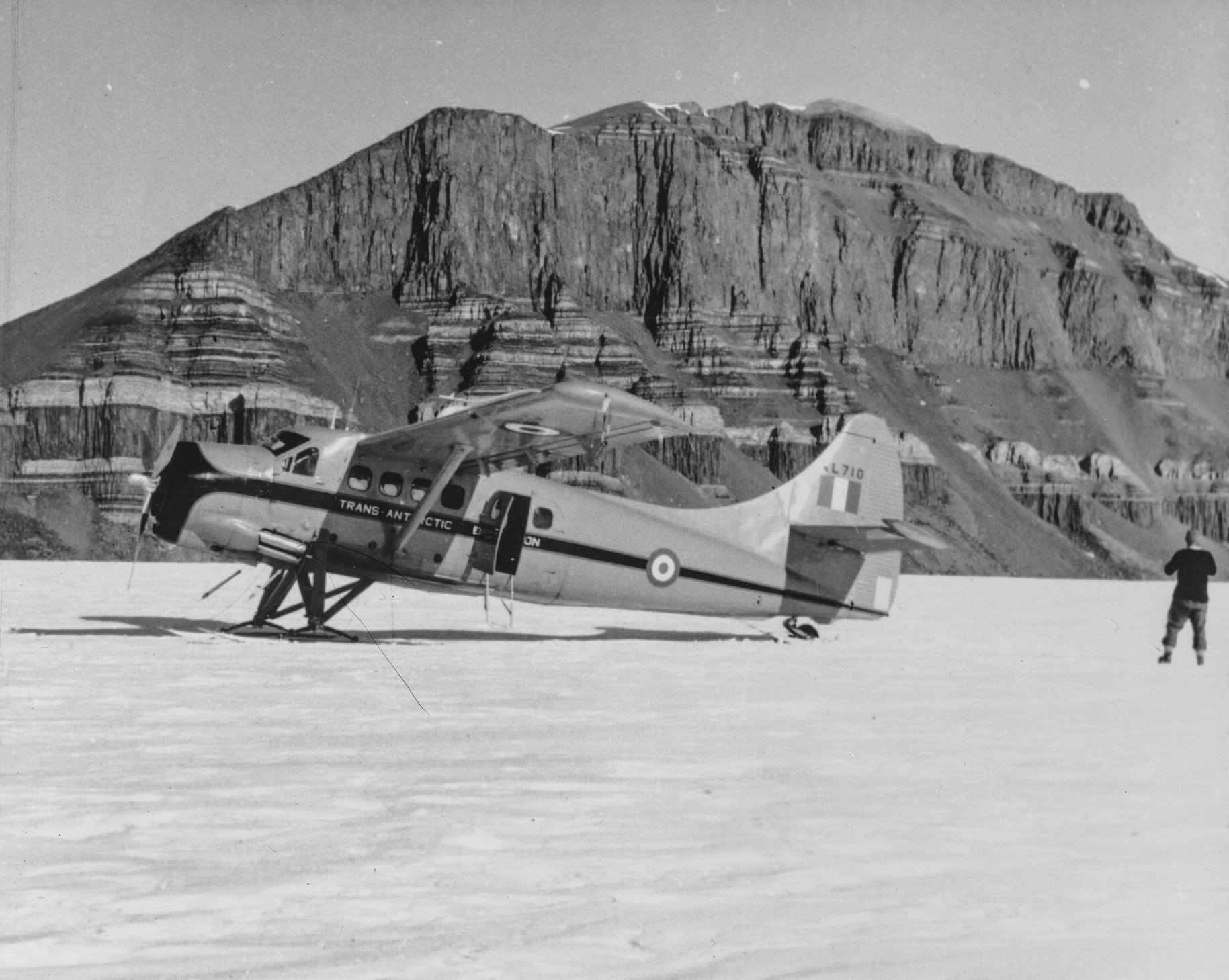 The DHC-3 Otter of the Commonwealth Trans- Antarctic Expedition in Antarctica, 27th January 1958.