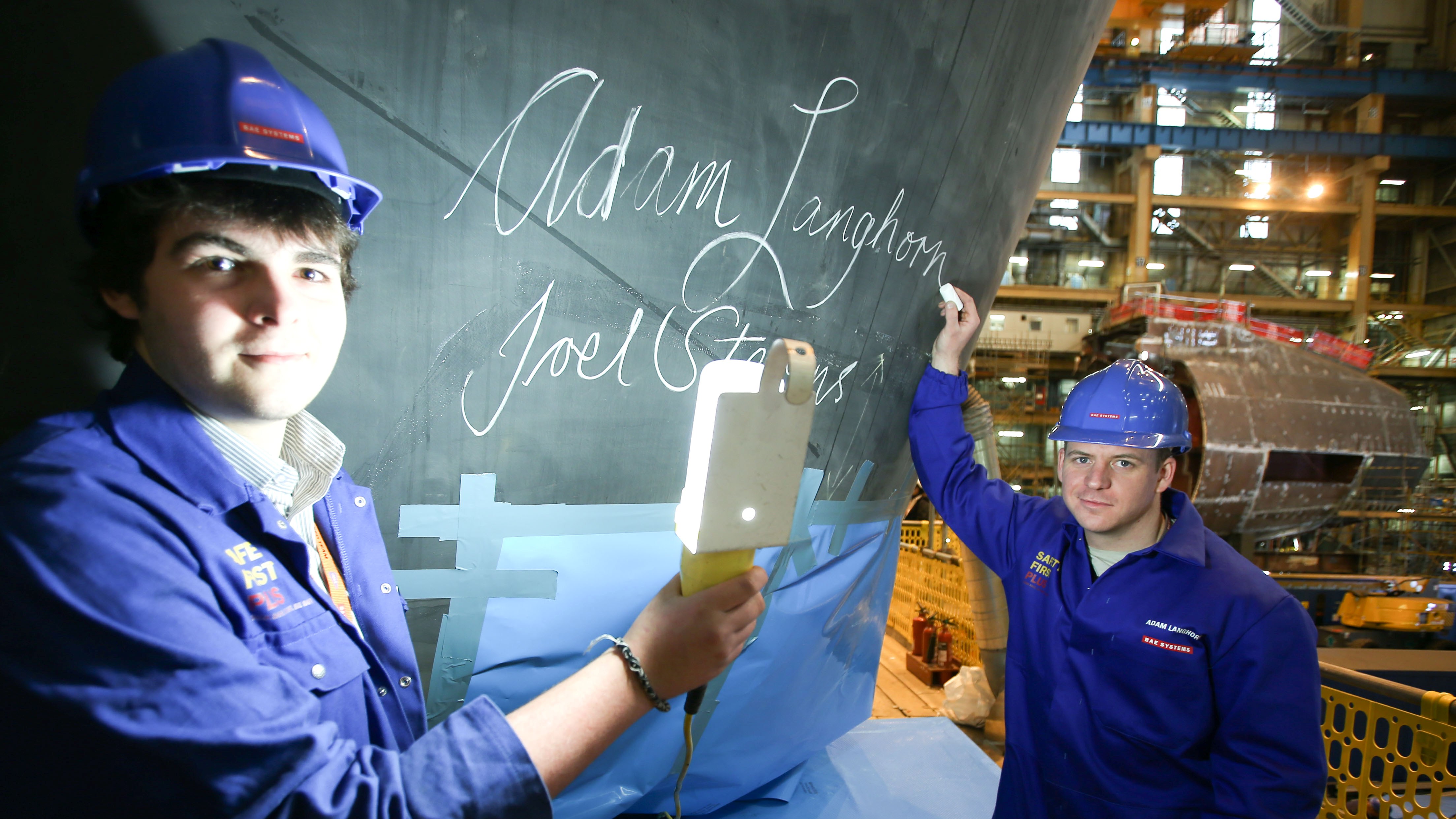 Apprentice Planner Joel Stevens and Apprentice Caulker Adam Langhorn