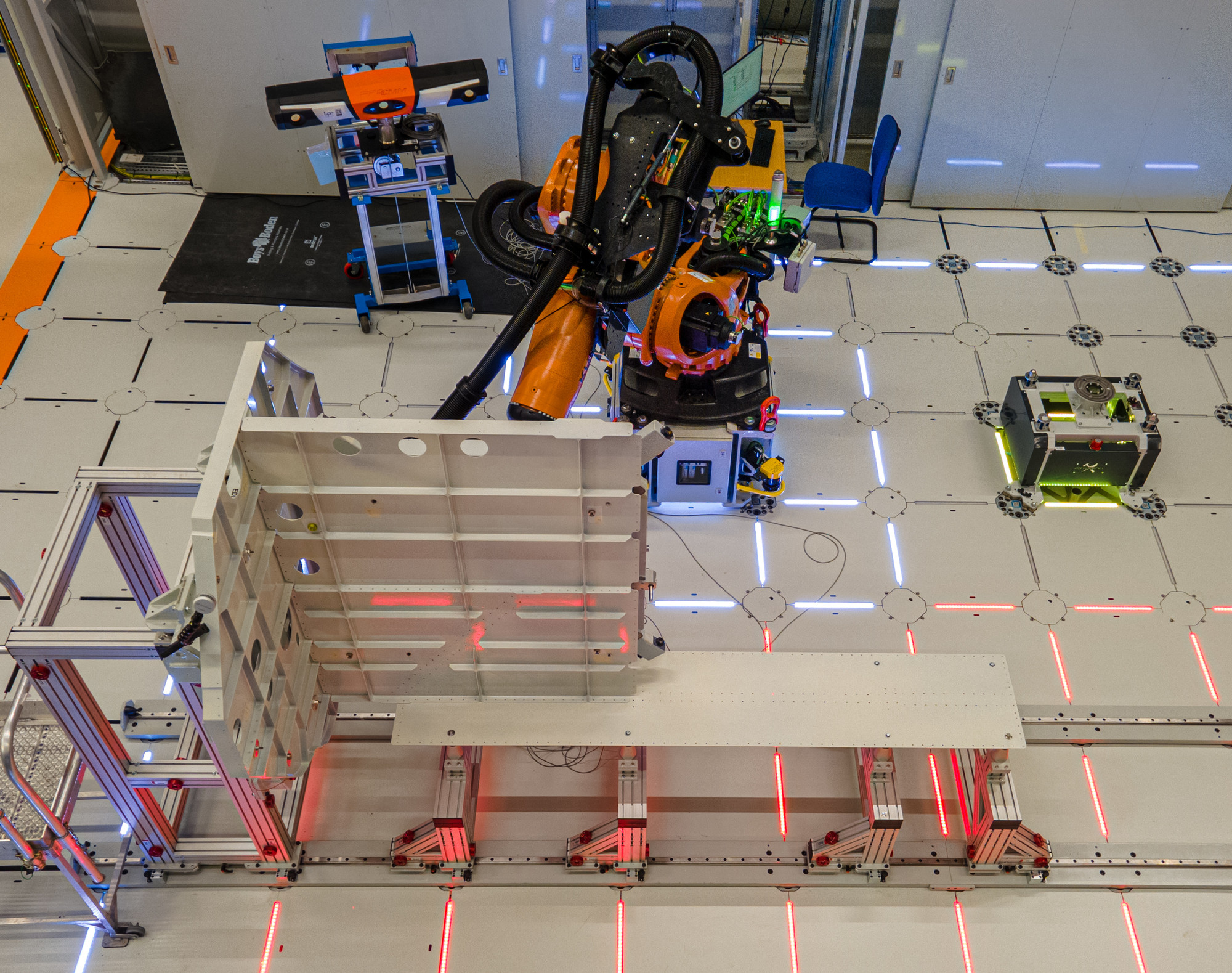 Image of Kuka robot taken inside the Factory of the Future March 2021