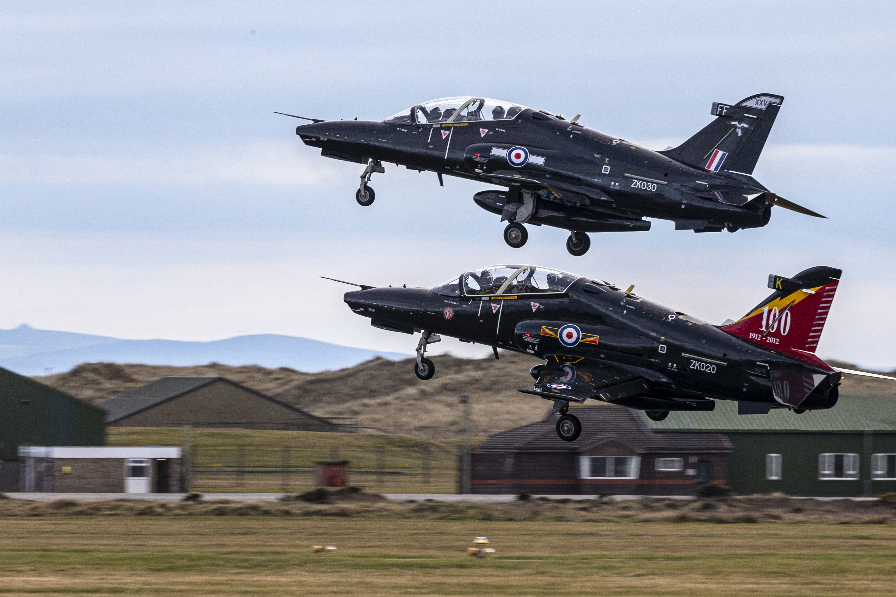Image of two jets taking off at RAF Valley
