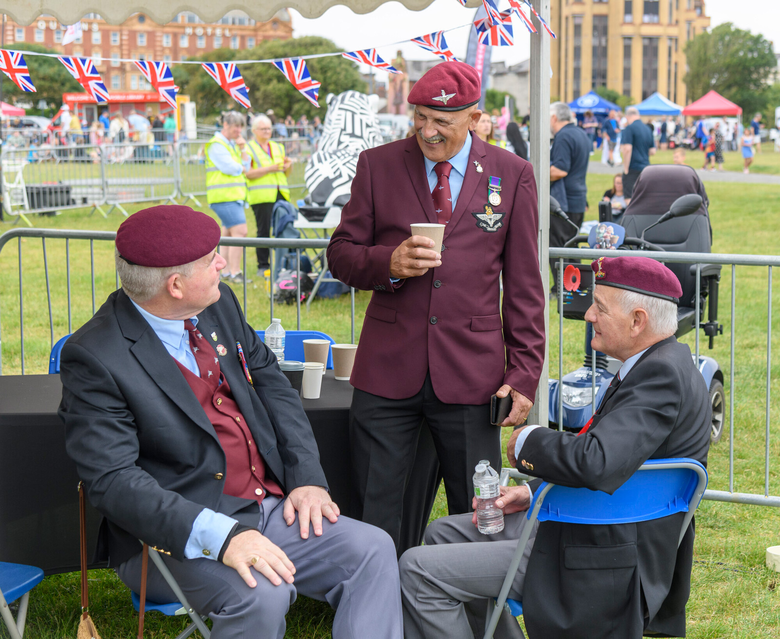 Airborne forces veterans at Armed Forces Day, June 2026.