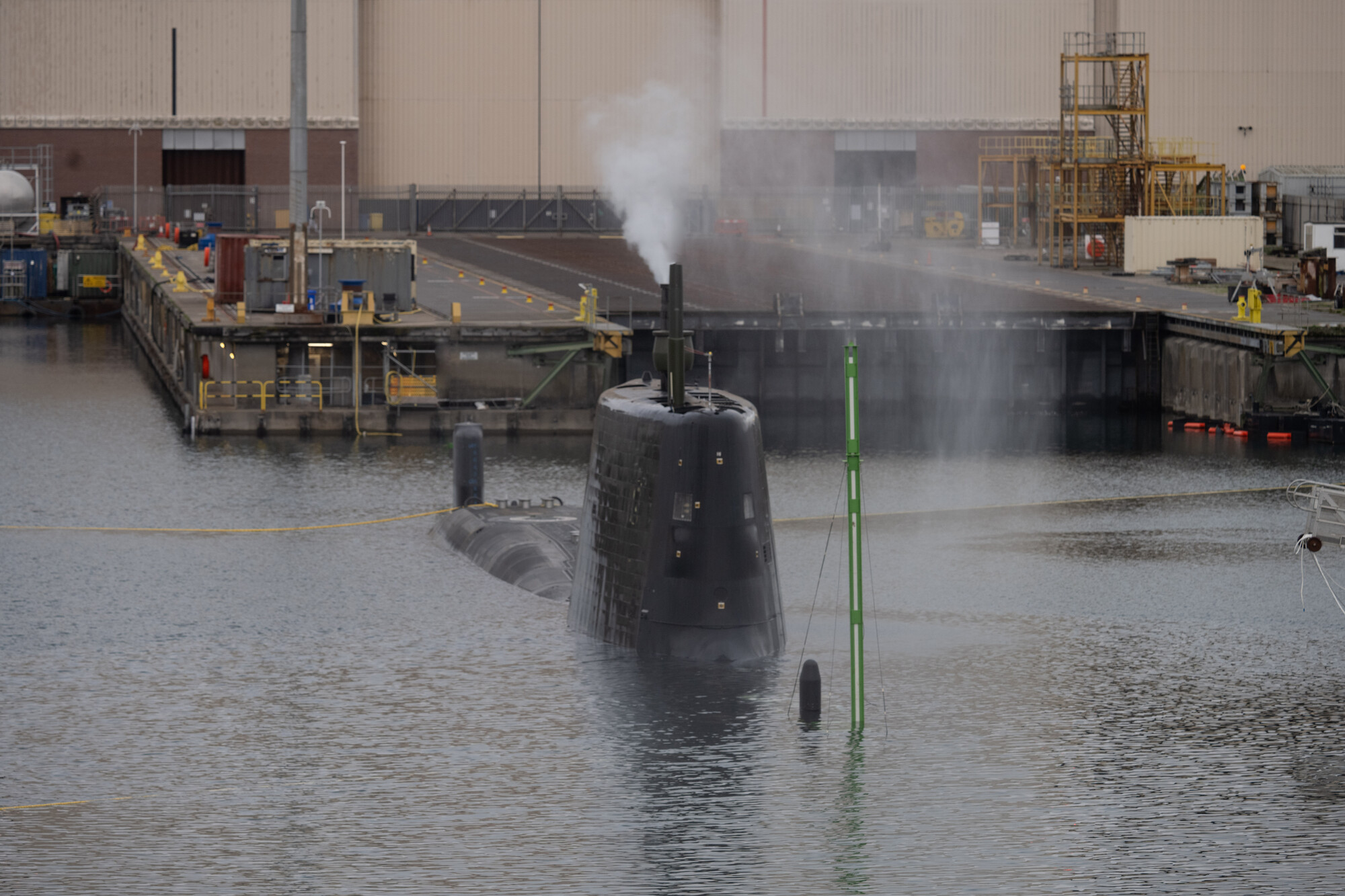 Image of HMS Agamemnon completing trim dive in Barrow-in-Furness
