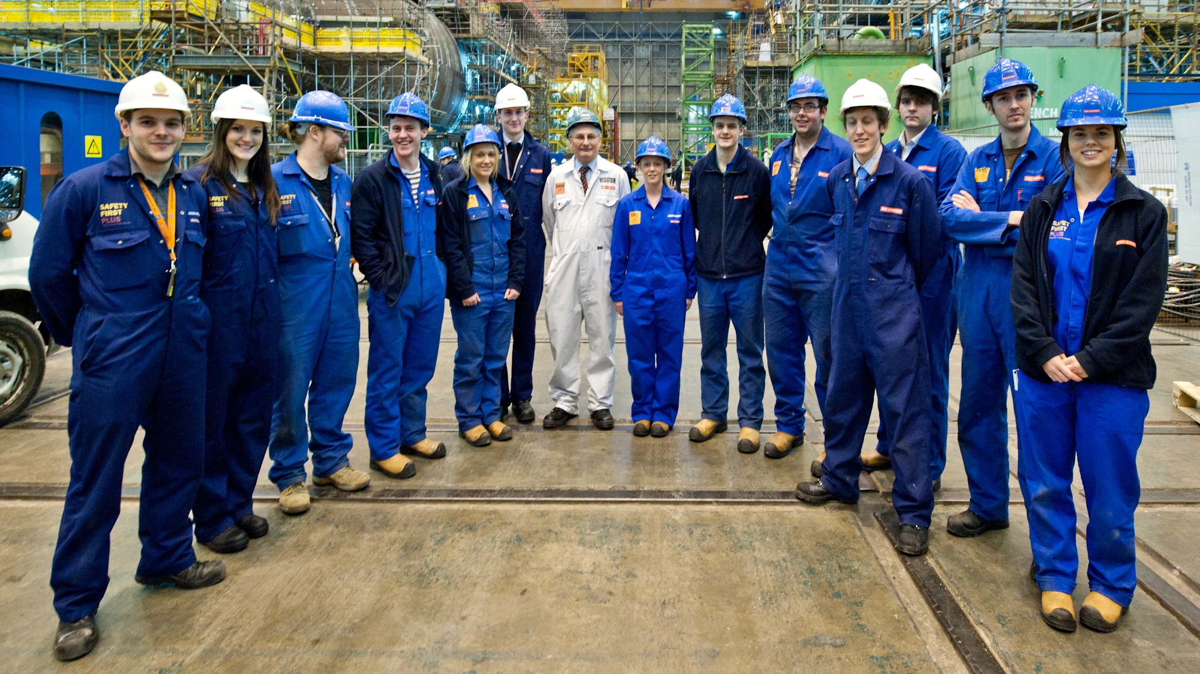 BAE Systems Chief Executive Ian King meets Submarines grauates and apprentices.