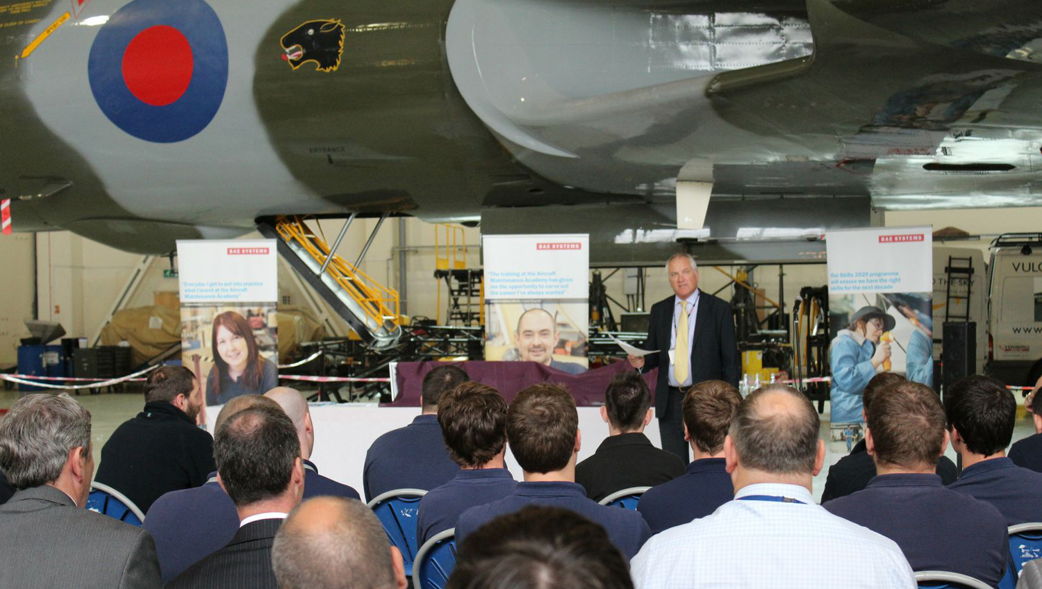 David Ashton, Head of Aircraft Maintenance Services opens the event