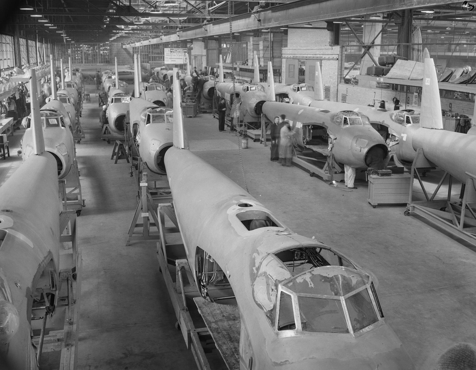 de Havilland DH.98 Mosquito production in Canada, May 1944.