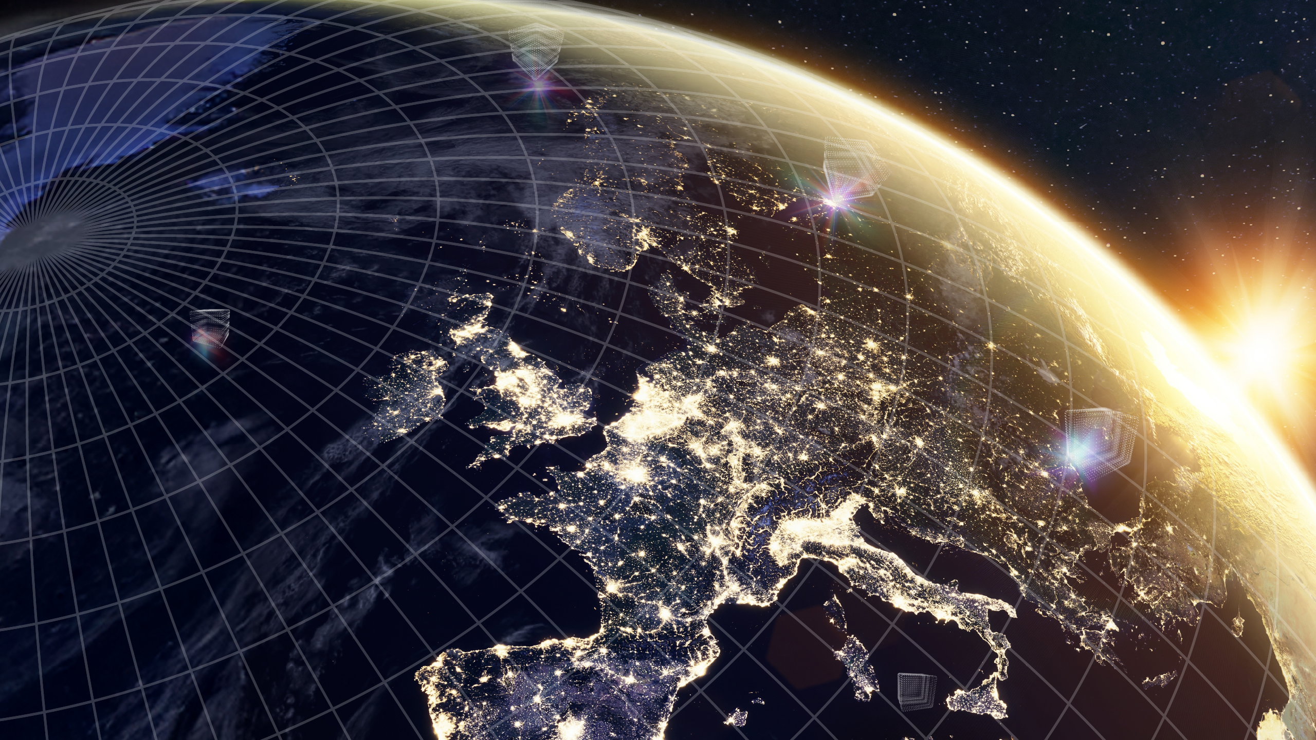 Graphical representation of planet Earth from space